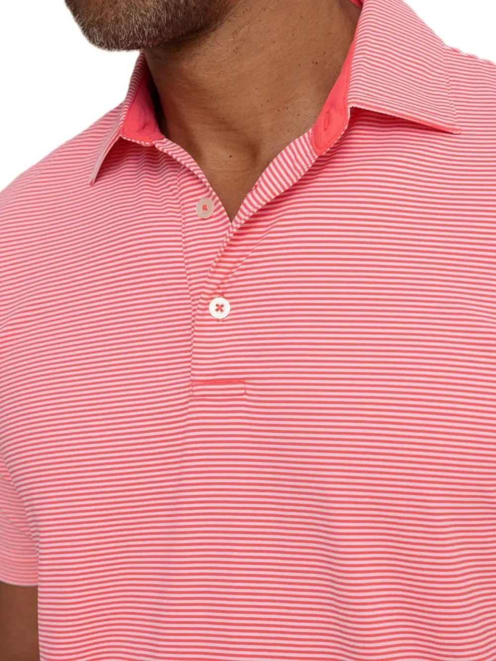 NWT Southern Tide M’s XXL Brrr Meadowbrook Stripe Polo in Snapper Red (1083)